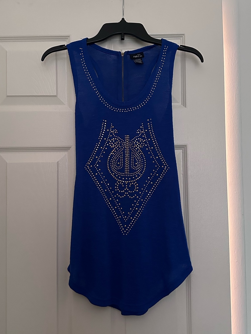 Sparkly blue tank